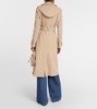 Broderie anglaise virgin wool trench coat