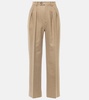 High-rise wool and cashmere suit pants