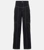 Denzel high-rise wide-leg jeans