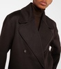 Double-breasted wool peacoat