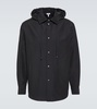 Hooded cotton overshirt