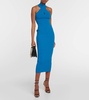 Halterneck bodycon midi dress