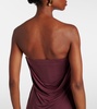 Draped jersey corset dress