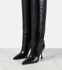 Black Cycas 95 Leather Knee-High Boots