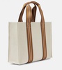 The Suitcase Stripe Medium canvas tote bag