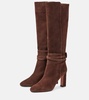 Very Bow Tie 85 suede knee-high boots