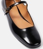 Polished leather Mary Jane flats