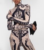 Tattoo Collection printed jersey catsuit