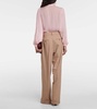 High-rise wool-blend wide-leg pants