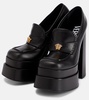 Aevitas leather platform loafer pumps