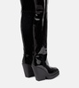 Gia 31 patent leather over-the-knee boots