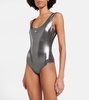 Laminated jersey onepiece swimsuit