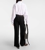 Logo mid-rise wide-leg pants