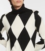 Diamond wool turtleneck sweater