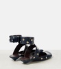 Jade studded leather sandals