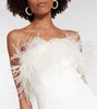 Bridal Grace feather-trimmed gown