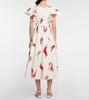 Floral cotton midi dress