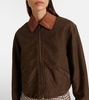 Corduroy-trimmed cotton blouson