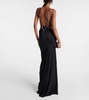 Suspended Triangle open-back maxi dress