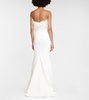 Bridal Grace feather-trimmed gown