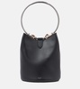 Ring Large leather bucket bag