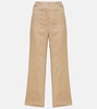 Aubrie linen-blend cropped pants