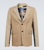 Printed cotton and linen blazer