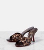 Nicol is Back 85 leopard-print satin mules