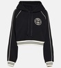 Cotton jersey hooded sweatshirt