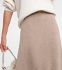 Wool and silk blend midi skirt