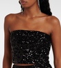 Sequined bandeau top