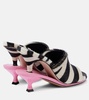 Les Doubles Mules zebra-print calf hair mules