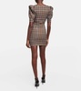 Checked wool minidress