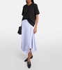 Asymmetric tie-dyed maxi skirt