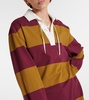 Colorblocked cotton-blend sweatshirt