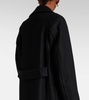 Double-breasted wool-blend coat