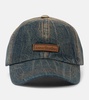 Logo denim baseball cap