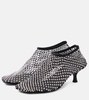 Minette embellished fishnet pumps