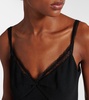 Lace-trimmed crepe camisole