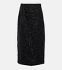 Boucle wool maxi skirt