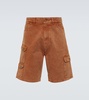 Denim cargo shorts