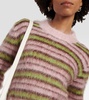 Striped mohair-blend sweater