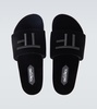 Logo velvet slides 