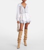 Jocadia ruffled cotton miniskirt