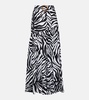 Tina zebra-print maxi skirt