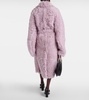 Oversized shearling wrap coat