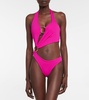 Ring-detail cutout swimsuit