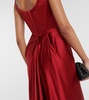 Draped satin gown