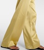 High-rise satin wide-leg pants