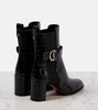 CL croc-effect leather ankle boots